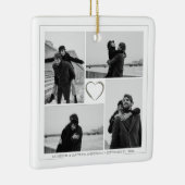 4 Foto Collage Wedding Jubileum Keramisch Ornament (Rechts)