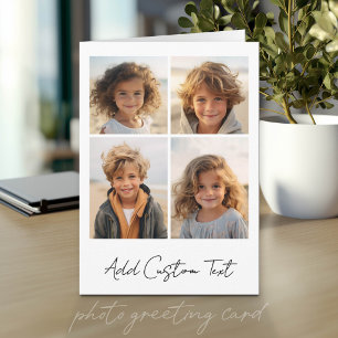4 foto collage - Wit met scripttype Kaart