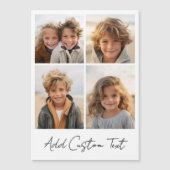 4 foto collage - Wit met scripttype magneet (Voorkant)
