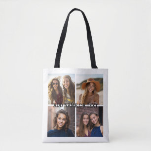 4 foto collage - witte achtergrond tote bag