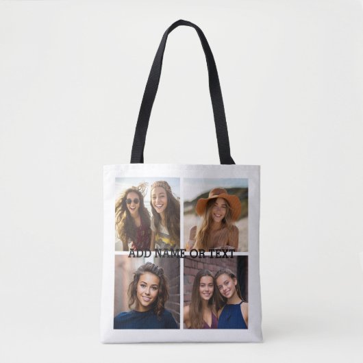 4 foto collage - witte achtergrond tote bag (Voorkant)