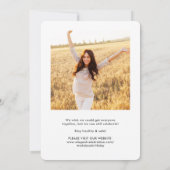 4 Foto drive-by Social Distancing Birthday Party Kaart (Achterkant)