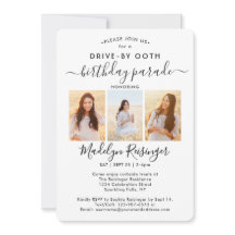 4 Foto drive-by Social Distancing Birthday Party