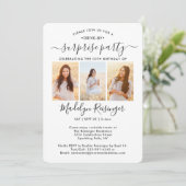 4 Foto drive-by Surprise Birthday Party parade Kaart (Staand voorkant)