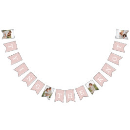 4 Foto Engagement Party Blush Pink Bunting Flags Vlaggetjes