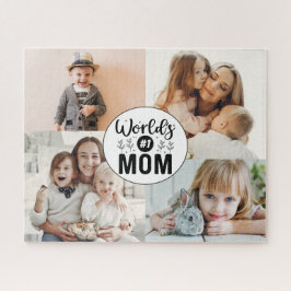4 foto familie collage nummer 1 moederdag moeder legpuzzel