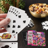 4 Foto Filmstrook - Scriptnaam Funky Bloemen Pokerkaarten (Insitu)