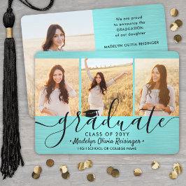 4 Foto geborsteld Blauwgroen blauw zwart, eenvoudi Aankondiging