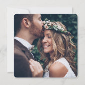 4 Foto gelukkig altijd na feestelijke bruiloft Kaart (Achterkant)