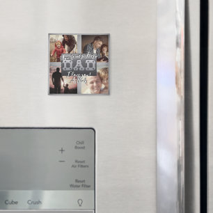 4 Foto - Gelukkige Vaderdag Metaal Thema Magneet