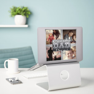 4 Foto - Gelukkige Vaderdag Metaal Thema Sticker