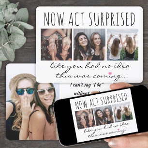 4 Foto gemaakt door Honor of Bridesmaid proposal F Kaart