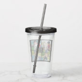 4 Foto Gepersonaliseerd collage met monogram Acryl Drinkbeker (Achterkant)