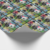 4 Foto Gepersonaliseerd collage met monogram Cadeaupapier (Hoek)