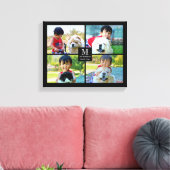 4 Foto Gepersonaliseerd collage met monogram Canvas Afdruk (Insitu (Woonkamer))