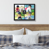 4 Foto Gepersonaliseerd collage met monogram Canvas Afdruk (Insitu (Slaapkamer))