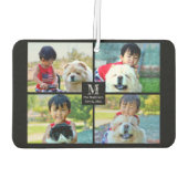 4 Foto Gepersonaliseerd collage met monogram Luchtverfrisser (Achterkant)