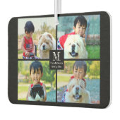 4 Foto Gepersonaliseerd collage met monogram Luchtverfrisser (Links)