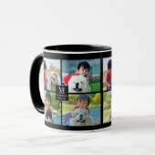 4 Foto Gepersonaliseerd collage met monogram Mok (Voorkant links)