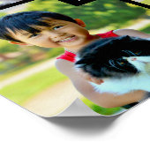 4 Foto Gepersonaliseerd collage met monogram Poster (Hoek)