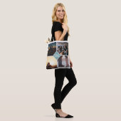 4 Foto gepersonaliseerd collage monogrammen Tote Bag (Op model)