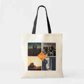 4 Foto gepersonaliseerd collage monogrammen Tote Bag (Voorkant)