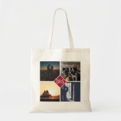 4 Foto gepersonaliseerd collage monogrammen Tote Bag (Voorkant)