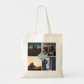 4 Foto gepersonaliseerd collage monogrammen Tote Bag (Voorkant)