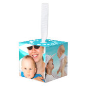 4 Foto gepersonaliseerd Ornament (Voorkant hoekig)