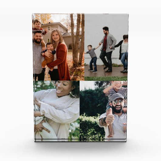4 Foto gepersonaliseerde aangepaste collage (Voorkant)