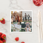 4 Foto gepersonaliseerde aangepaste collage Servet (Insitu)