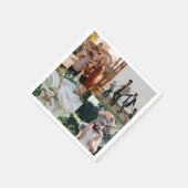 4 Foto gepersonaliseerde aangepaste collage Servet (Hoek)