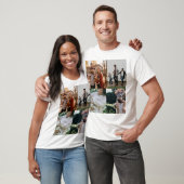 4 Foto gepersonaliseerde aangepaste collage T-shirt (Unisex)