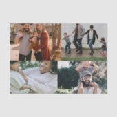 4 Foto gepersonaliseerde aangepaste collage Tissuepapier (Voorkant)