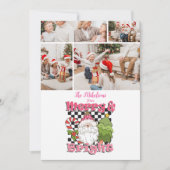 4 Foto geruit Vrolijk & Helder Kerstmis Feestdagenkaart (Voorkant)