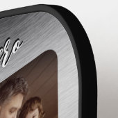 4 Foto - Happy Father's Day Metaal hen Pickleball Paddle (Links Detail)