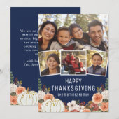 4 Foto Happy Thanksgiving-feestkaart Feestdagenkaart (Voorkant / Achterkant)