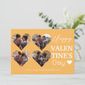 4 foto Hart collage Valentijnsdag paar Feestdagenkaart (Staand voorkant)