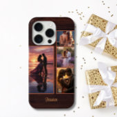 4 Foto Hout Graan Timber Gepersonaliseerde Naam Te Case-Mate iPhone Case
