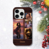 4 Foto Hout Graan Timber Gepersonaliseerde Naam Te Case-Mate iPhone Case