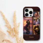 4 Foto Hout Graan Timber Gepersonaliseerde Naam Te Case-Mate iPhone Case