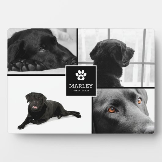 4 Foto Huisdierherdenking | Aandenken Fotoplaat (voorkant)