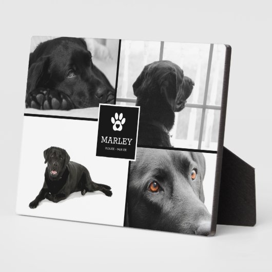 4 Foto Huisdierherdenking | Aandenken Fotoplaat (Zijkant)