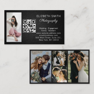 4 Foto Huwelijkscollage Fotograaf QR-code Visitekaartje
