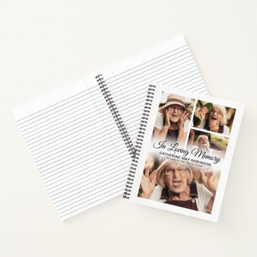 4 Foto in het geheugen Funeral Guest Book Notitieboek (Binnen)