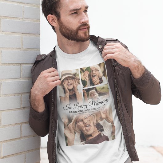 4 Foto in Loving Memory T-shirt