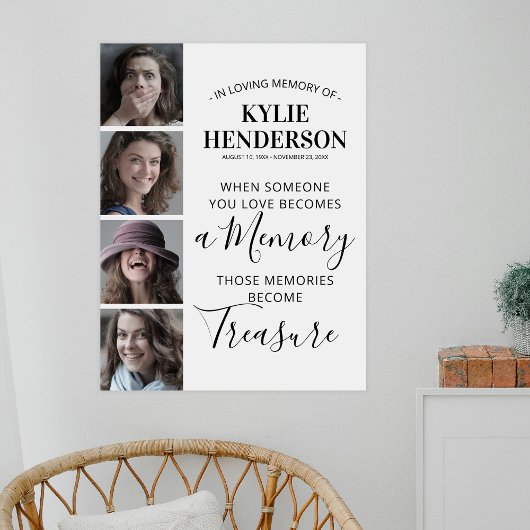 4 Foto in Loving Tribution Poster