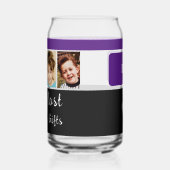 4 foto initialen toevoegen zwart paarse blikvorm glas (Links)