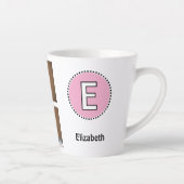 4 foto initiële naam zwart roze latte mok (Rechts)