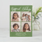 4 Foto Instagram Collage - Geluidste Feestdagen Feestdagenkaart (Staand voorkant)